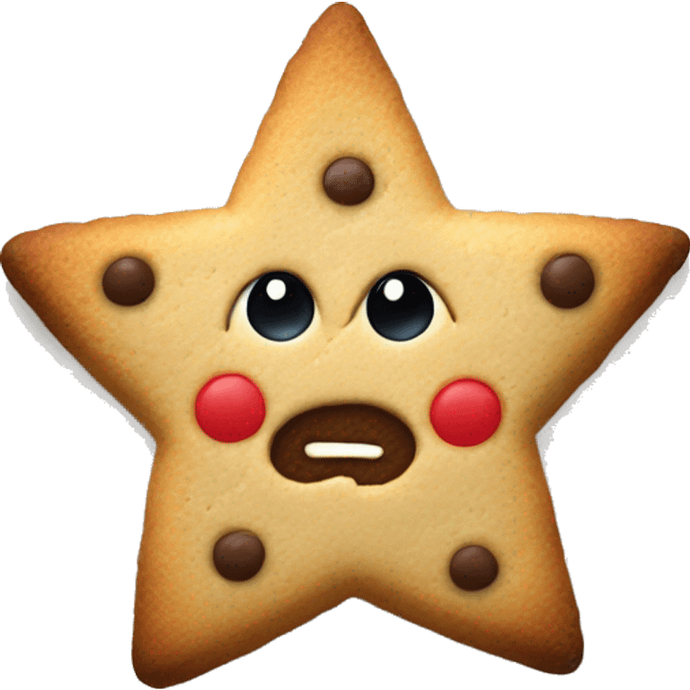 christmas cookie in a Star shape  emoji