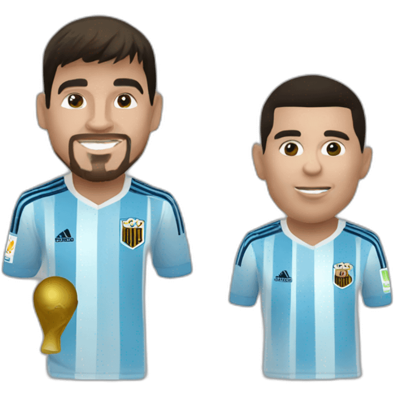 Messi et ronaldo et Maradona  emoji