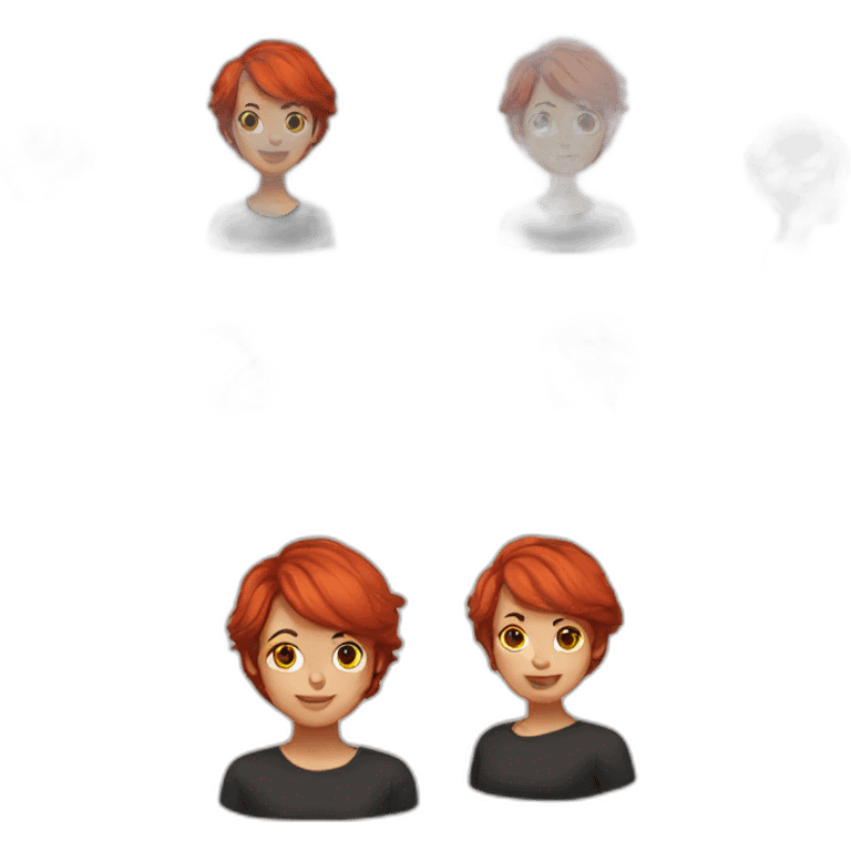 red short hair emoji