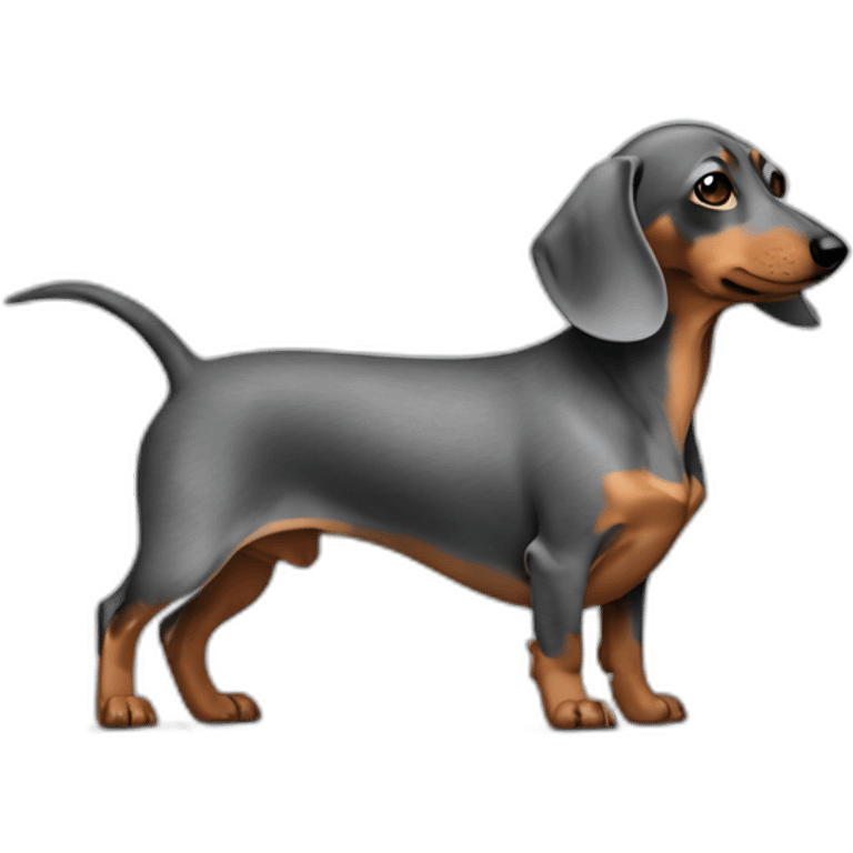 Grey Arlequin Dashchund emoji