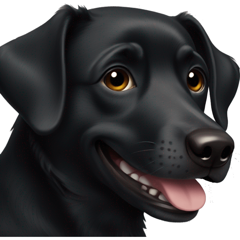 black dog smile emoji