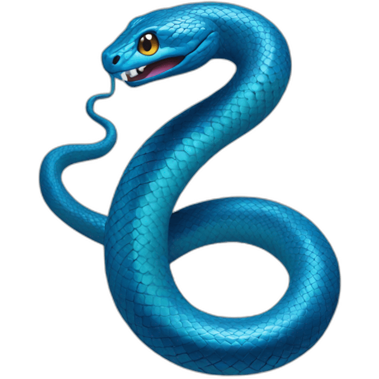 Blue snake emoji