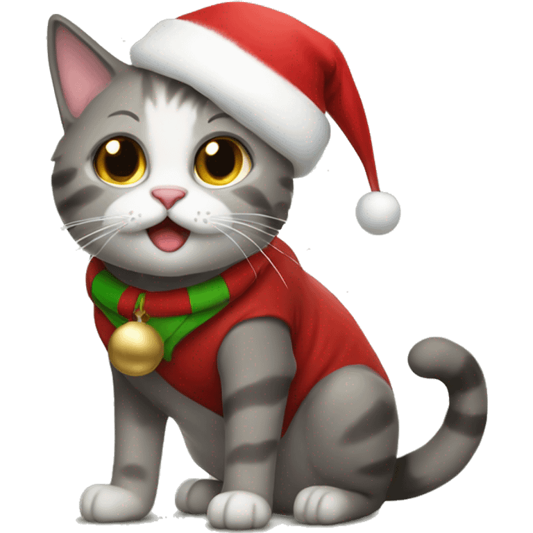 Santa cat emoji