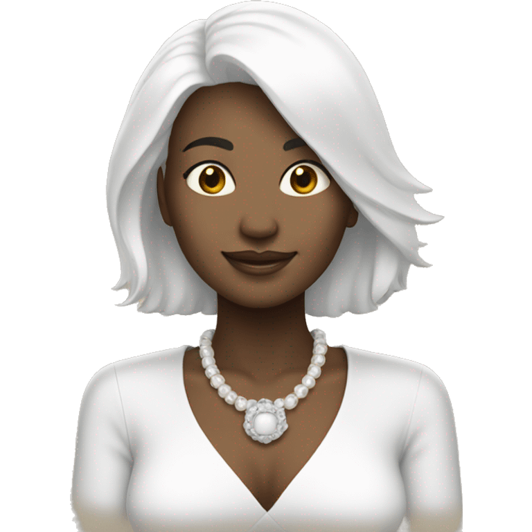 wonderful woman with white hai emoji