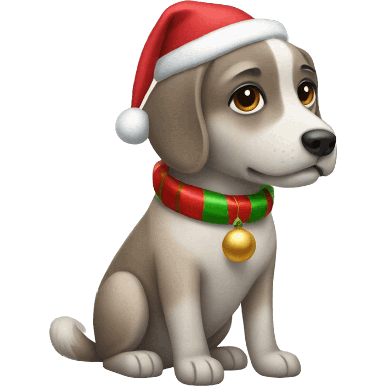 perro de navidad emoji