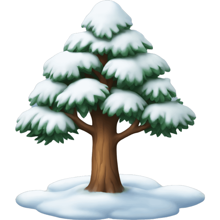 snowy pine tree emoji