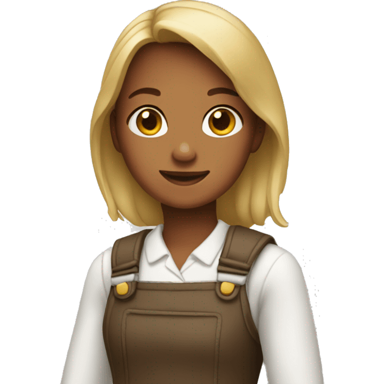 Girl with baguet in hand emoji