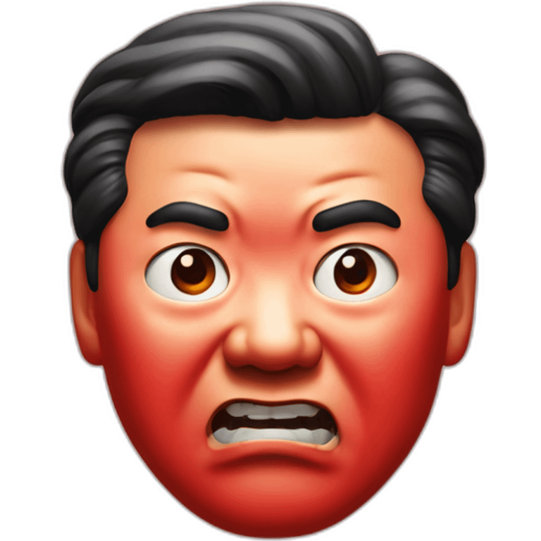 Xi Jinping angry red face emoji