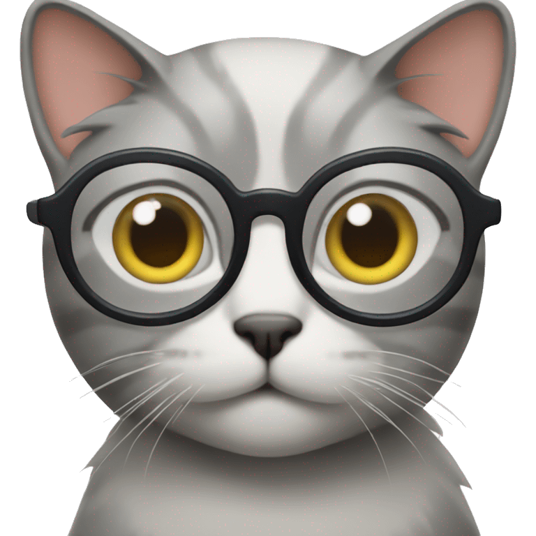 Cat with glasses and wig emoji