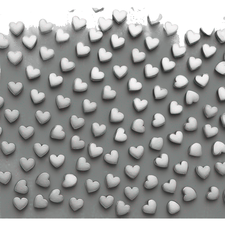 heart made of metal pins emoji