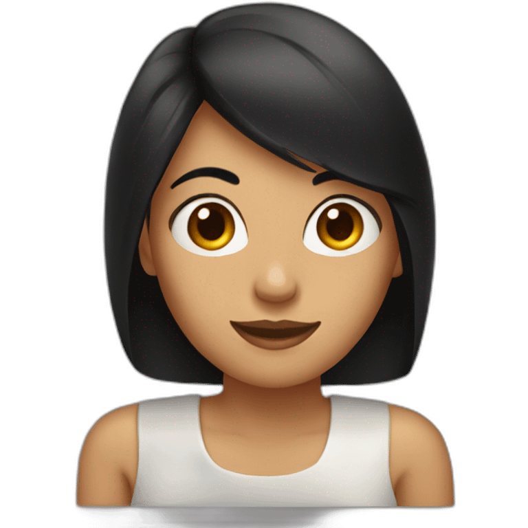 Woman, beer, black hair emoji