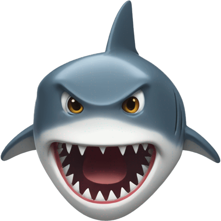 Shocked shark emoji