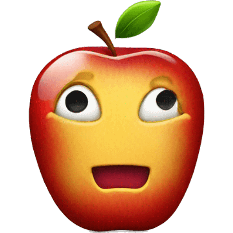 Apple with jam emoji