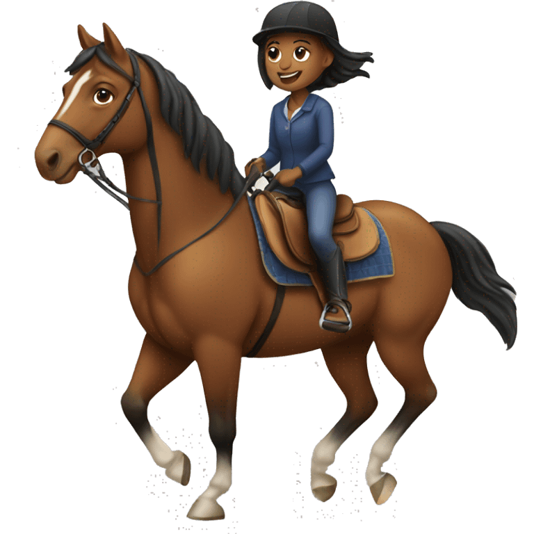 Girl riding horse emoji