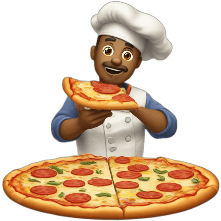 Odontóloga comiendo pizza emoji