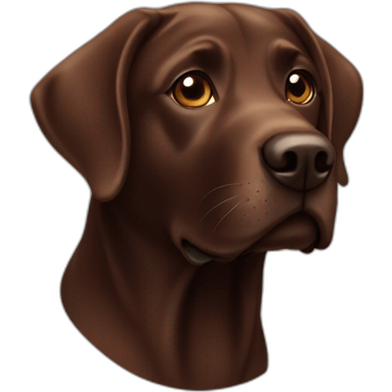 Chocolate labrador emoji