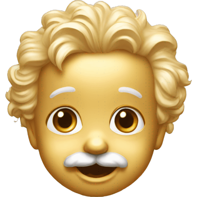 albert einstein happy baby face gold panny emoji