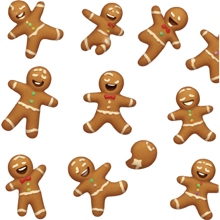 Gingerbread exercising emoji