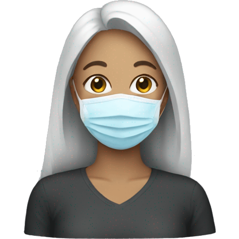 woman with face mask emoji