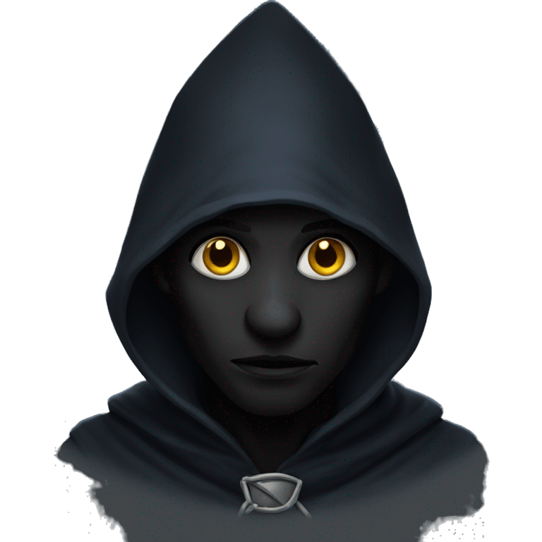 drow with black hood emoji