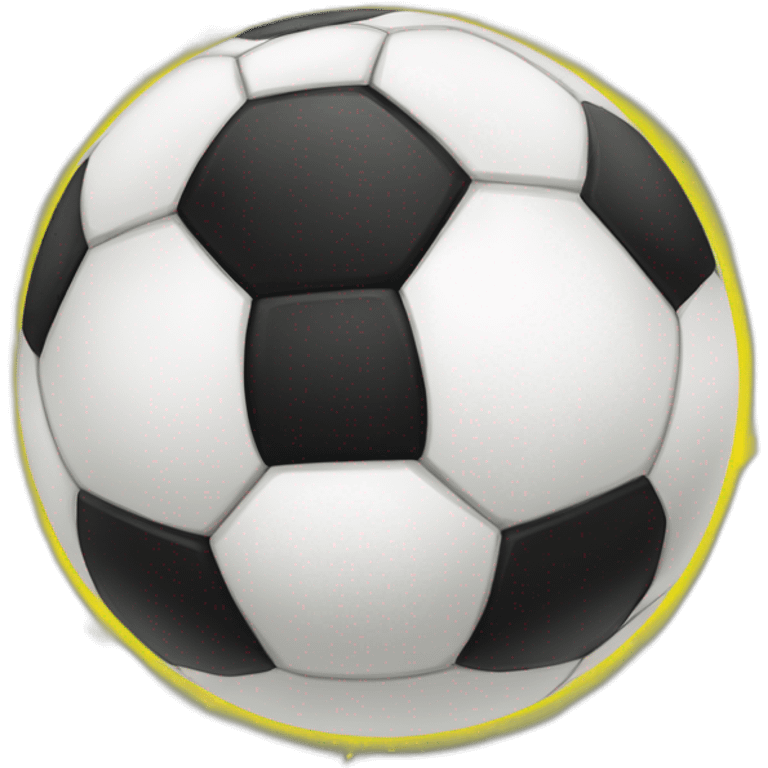 The phrase 10m fútbol with a soccer ball in yellow and black colors emoji