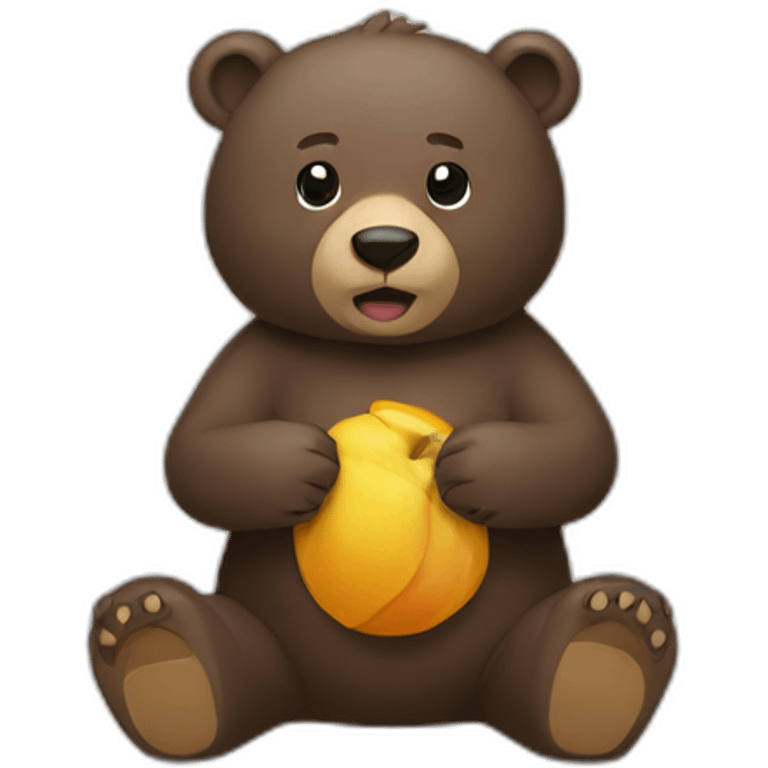 bear giving a keunote emoji