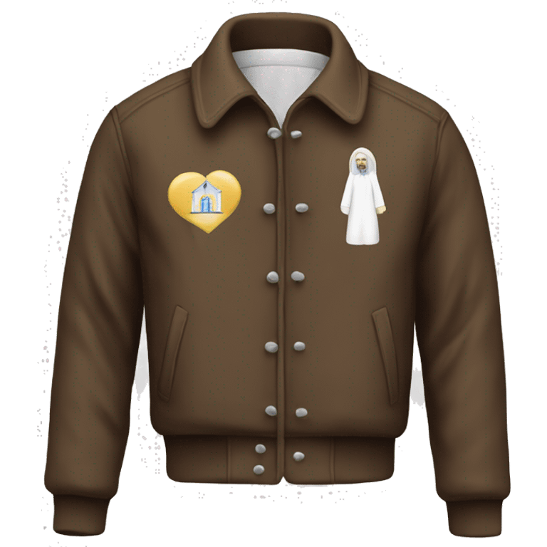 A jacket that says church dads with a church on it  emoji