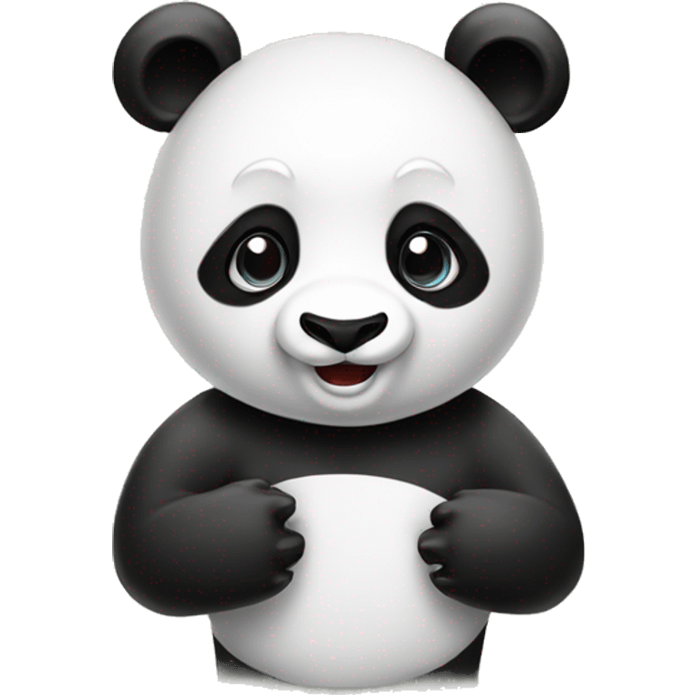 Panda with palma emoji