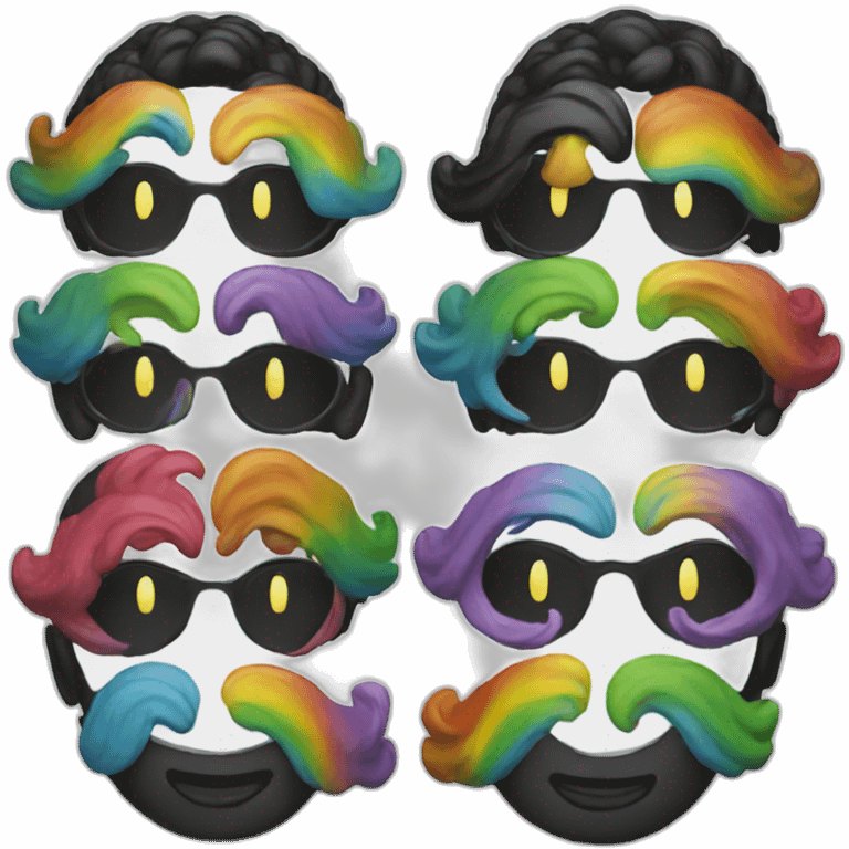 rainbow black emoji