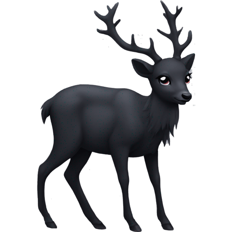 Goth deer emoji