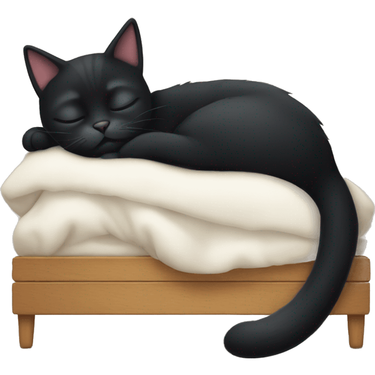 Black Cat sleep  emoji