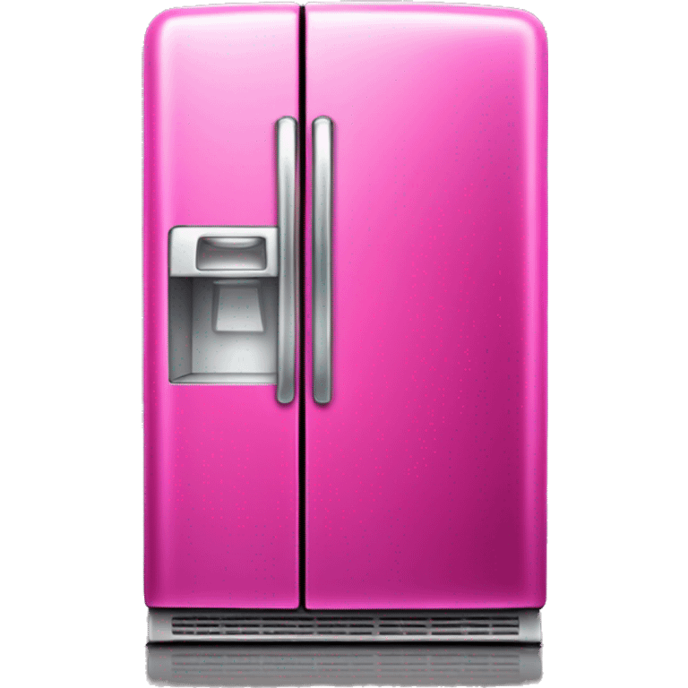 Realistic metallic hot pink fridge isolated.  emoji