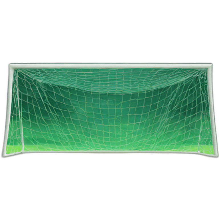 soccer goal on green pitch emoji