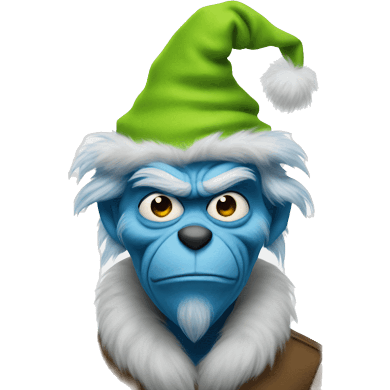 Blue grinch emoji