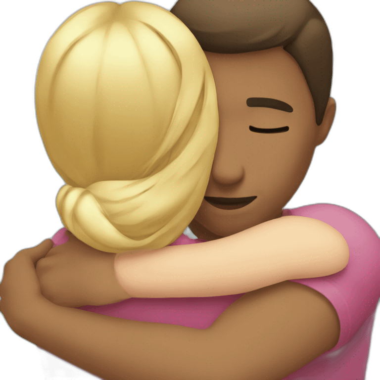 Hug with girl  emoji