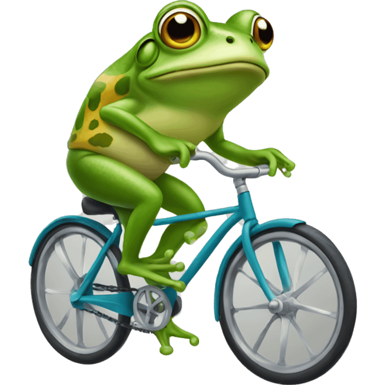 frog riding a bike emoji