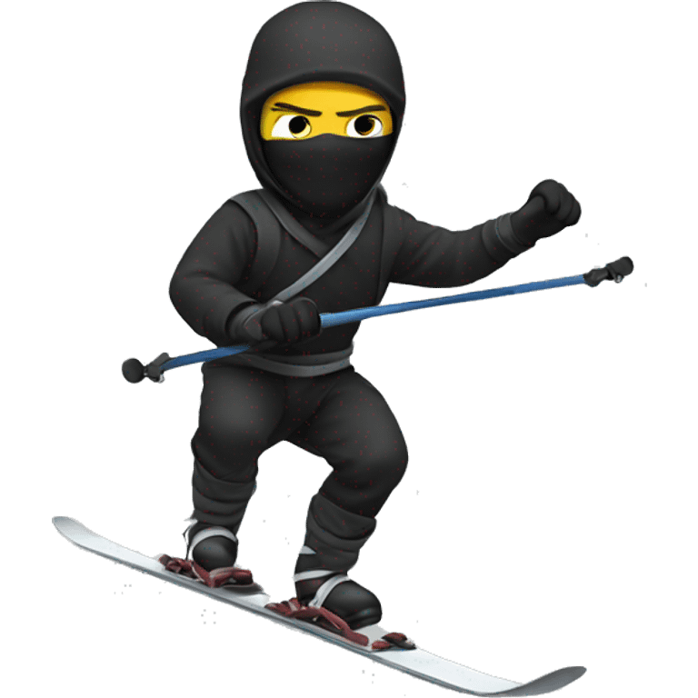 Ninja skiing emoji