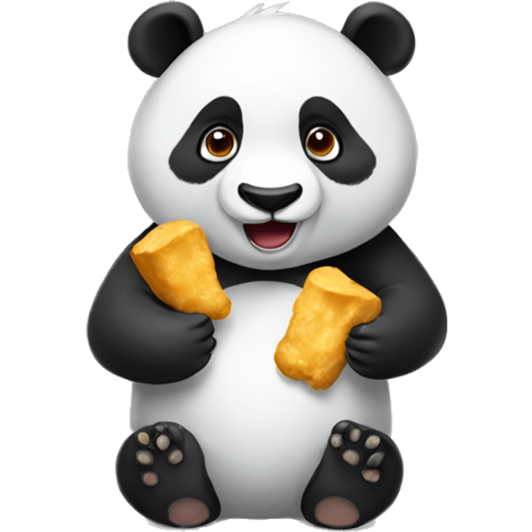 panda eating nugget emoji