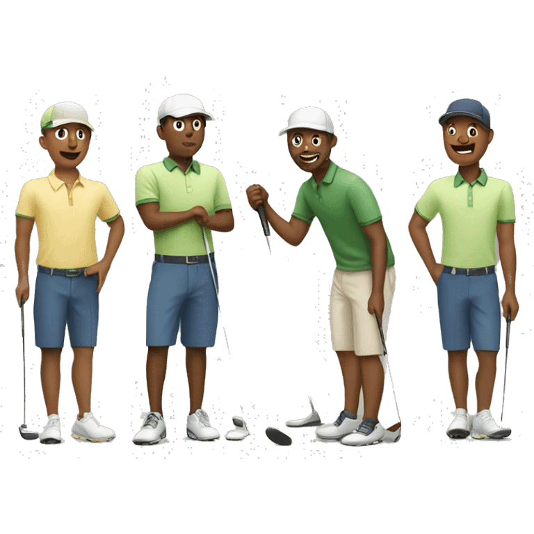 group of peple golfing emoji