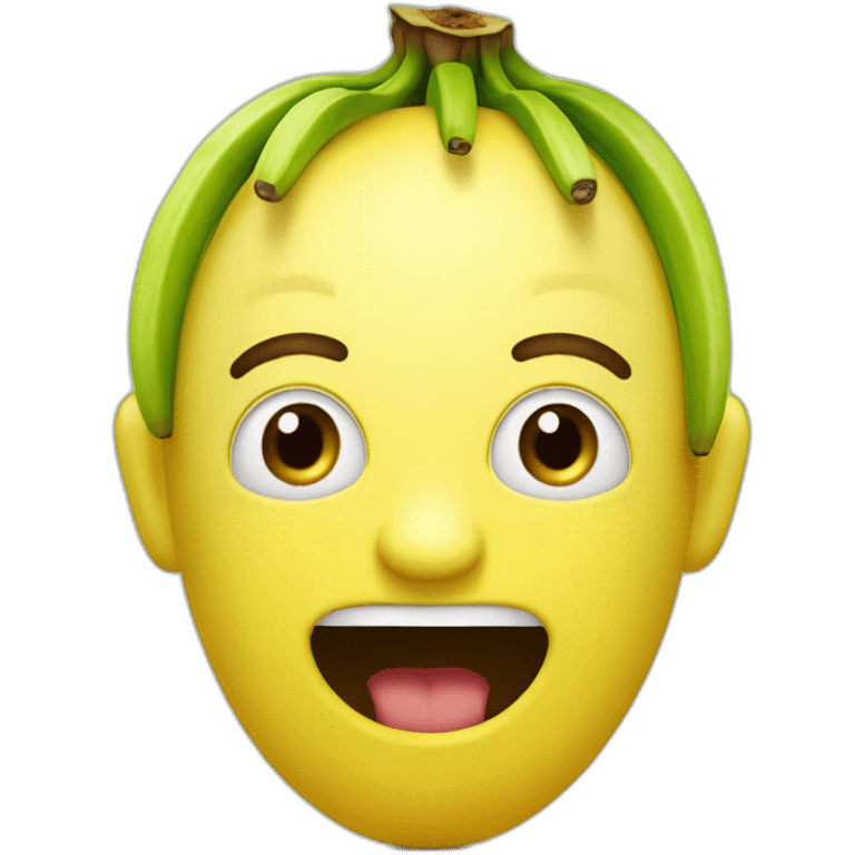 banane avec un visage emoji