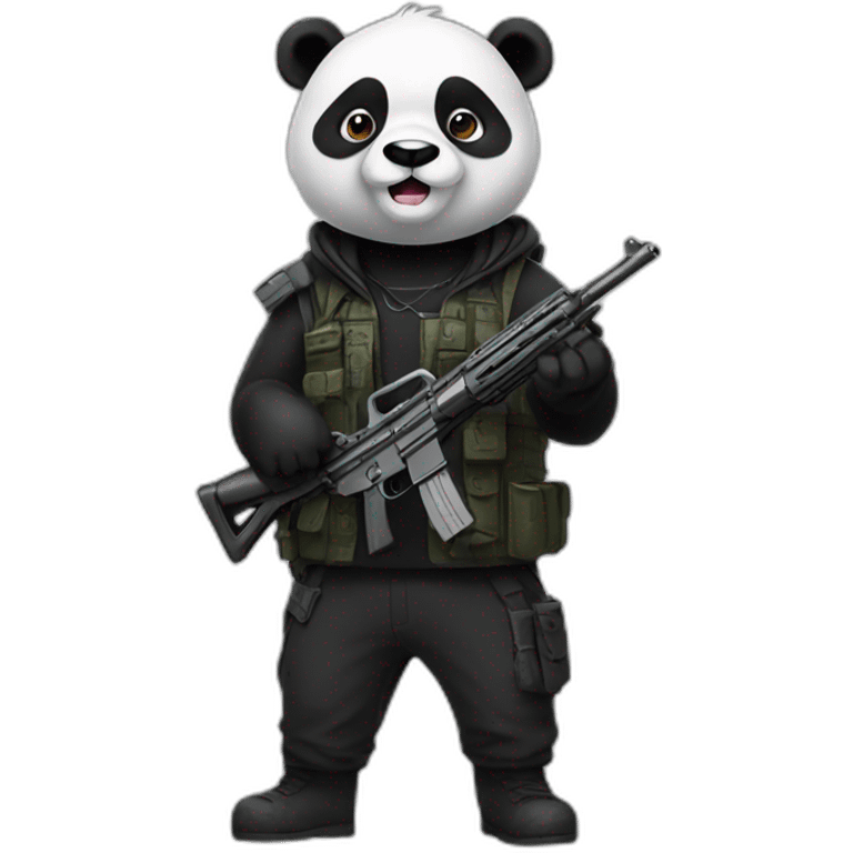 Panda with guns emoji