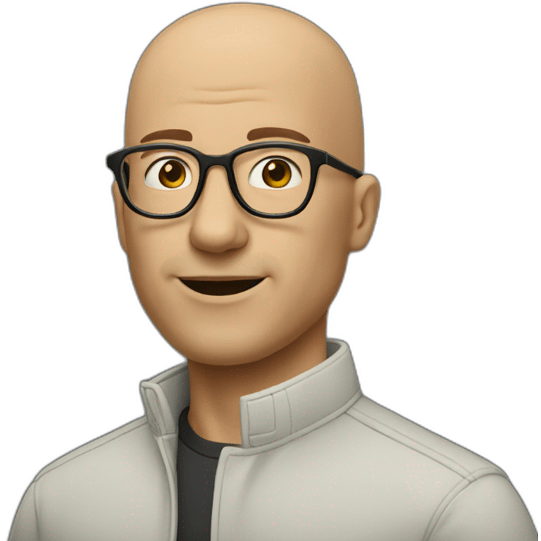 Bald man with glasses bald man with glasses emoji