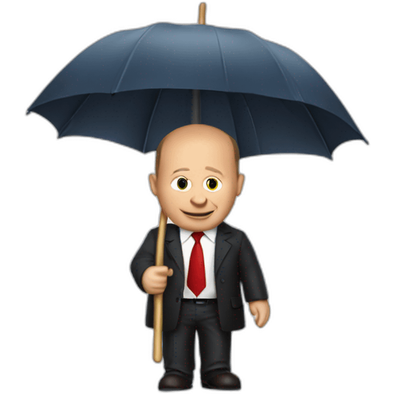 Olaf scholz with red umbrella emoji