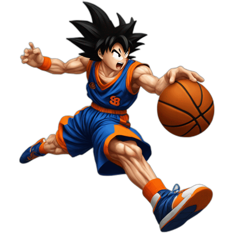 Goku jugando basket con toda y venom emoji