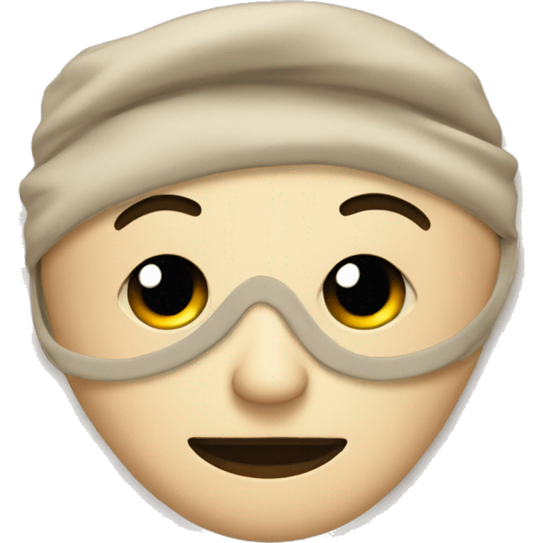 Beige sleep mask emoji