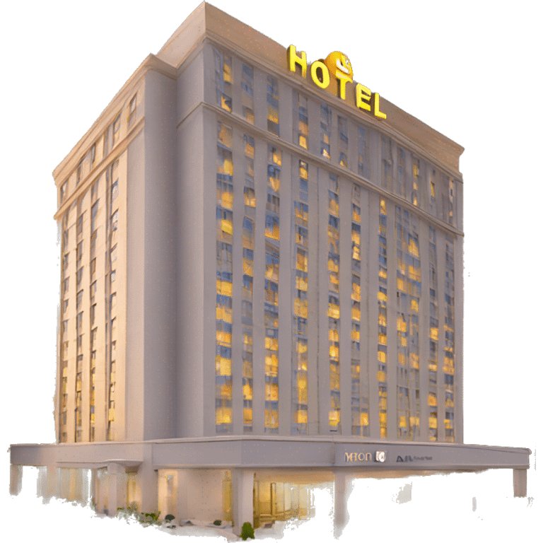 5 starts hotel building with sign “hotel” emoji