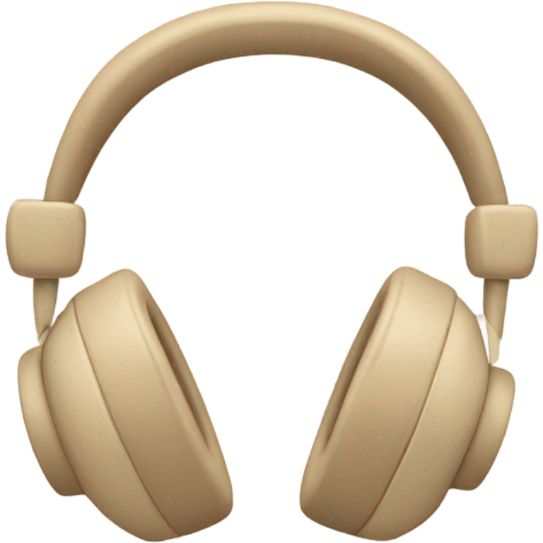 beige headphones with beige bows emoji