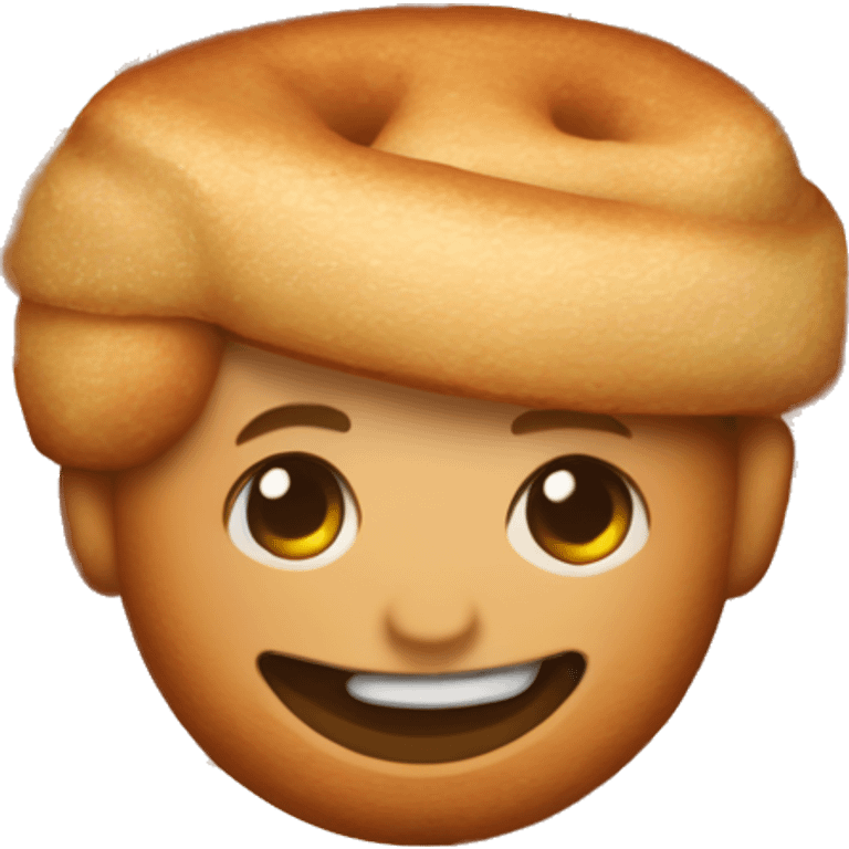 Un rol de canela con mermelada de fresa emoji