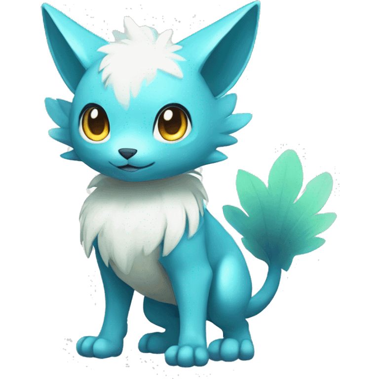 Cute cool shiny fantasy animal hybrid Fakemon full body emoji