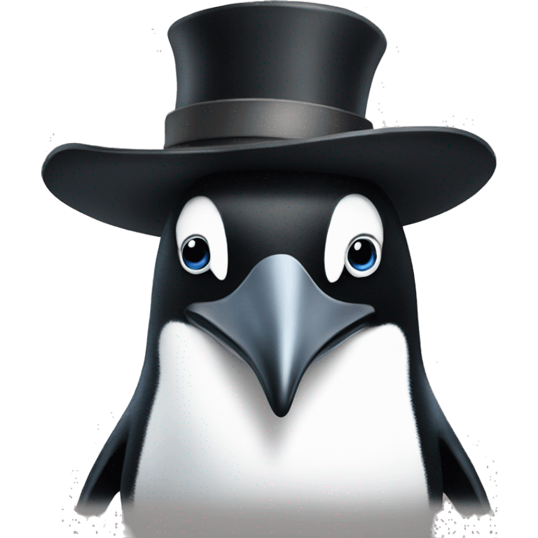 pinguin with a hat emoji